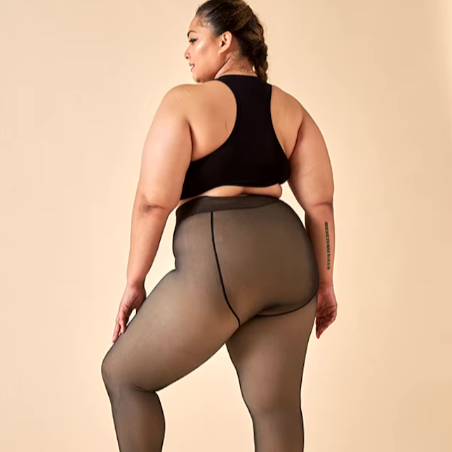The transparent fleece tights