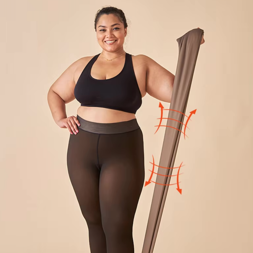 The transparent fleece tights