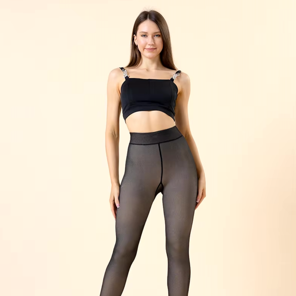 The transparent fleece tights